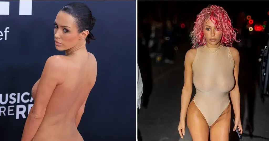 bianca censori onboard stripping naked grammys red carpet kanye west