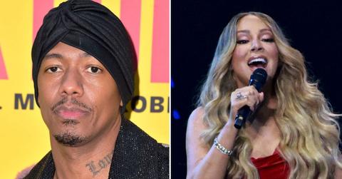 Split photo of Nick Cannon and Mariah Carey.