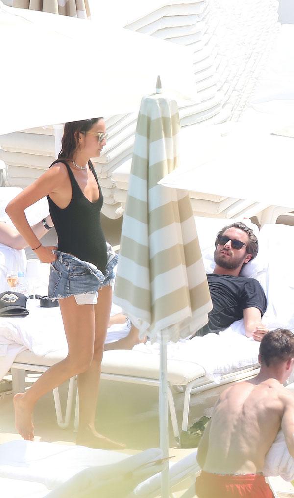 Scott Disick Cheating Kourtney Kardashian Separate Monaco Yacht Brunette