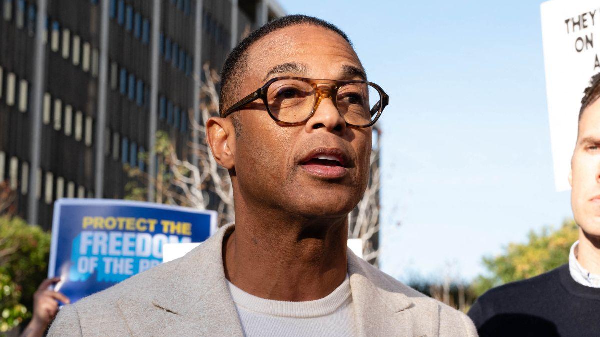 image of Donald Trump criticized Don Lemon during remarks on Air Force One.