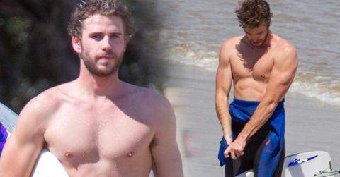 liam hemsworth shirtless beach