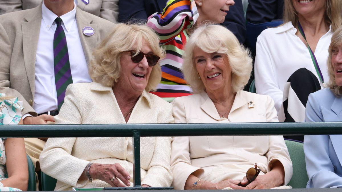 Photo of Queen Camilla and Annabel Elliot