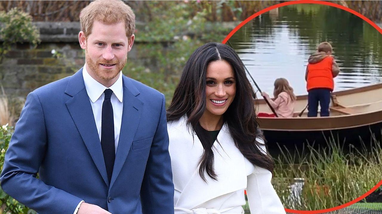 Split photo of Photo of Prince Harry, Prince Archie, Princess Lilibet and Meghan Markle