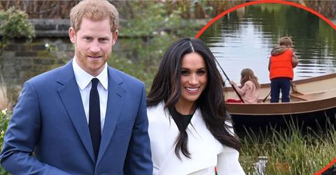 Split photo of Photo of Prince Harry, Prince Archie, Princess Lilibet and Meghan Markle