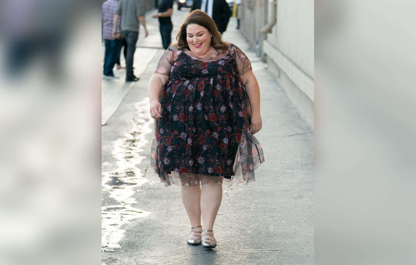 Chrissy Metz smiles dress Jimmy Kimmel