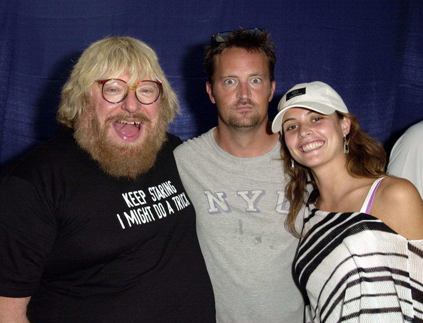 Bruce Vilanch, Matthew Perry and Josie Maran during 2002 Mercedes-Benz Cup