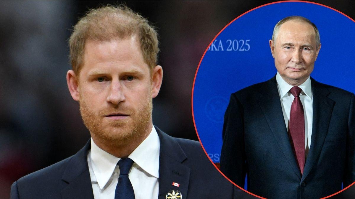 Photos of Prince Harry and Vladamir Putin