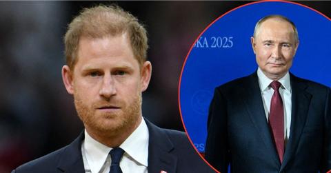 Photos of Prince Harry and Vladamir Putin