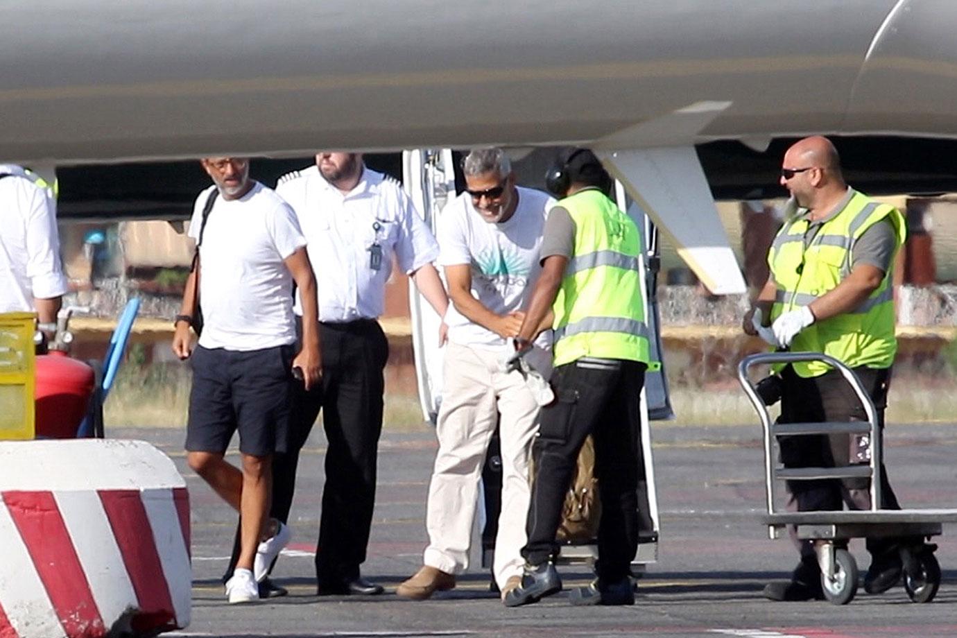 //George Clooney Limping Car Accident