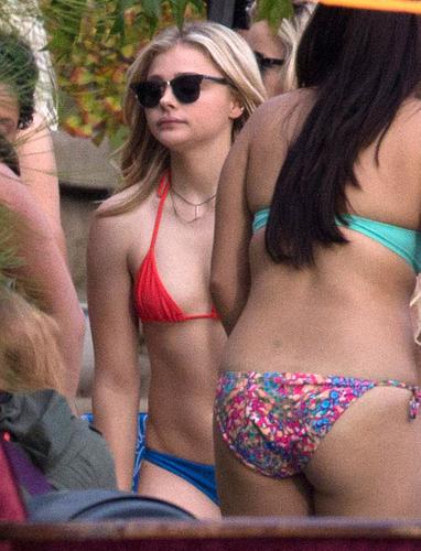 Chloe Grace Moretz Strips Down To Her Swimsuit On Set Of Neighbors