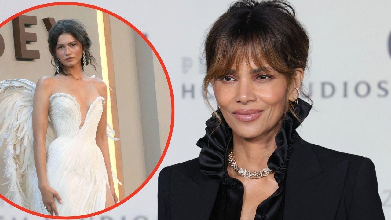 Split photos of Halle Berry and Zendaya