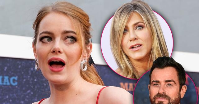 jennifer aniston feud emma stone hollywood shuns actress justin theroux