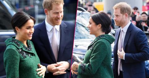 Prince Harry Meghan Markle Commonwealth Day Green Coat