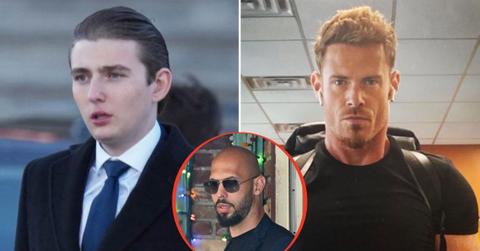 split image of Barron Trump / Justin Waller / Andrew Tate