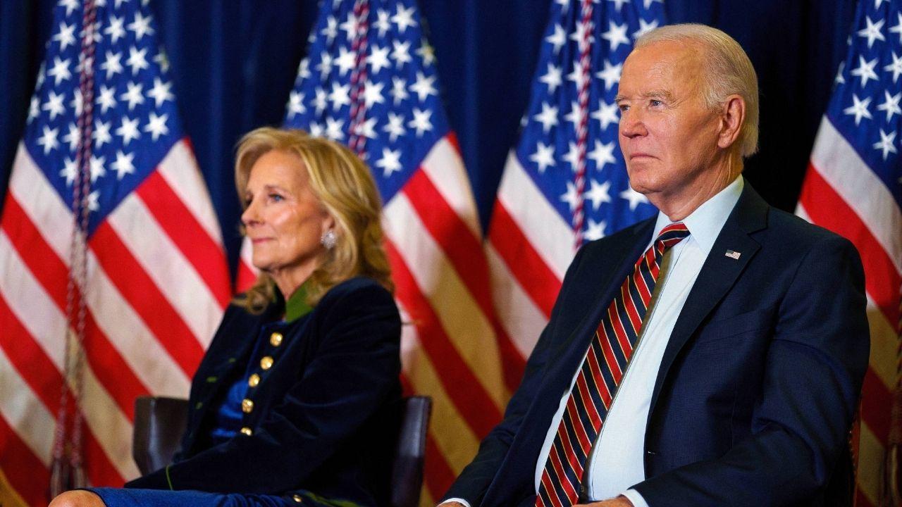 A photo of Jill Biden and Joe Biden