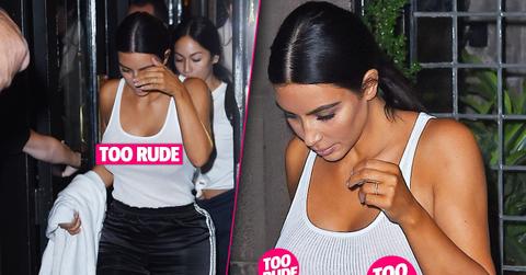 Kim Kardashian braless shorts heels