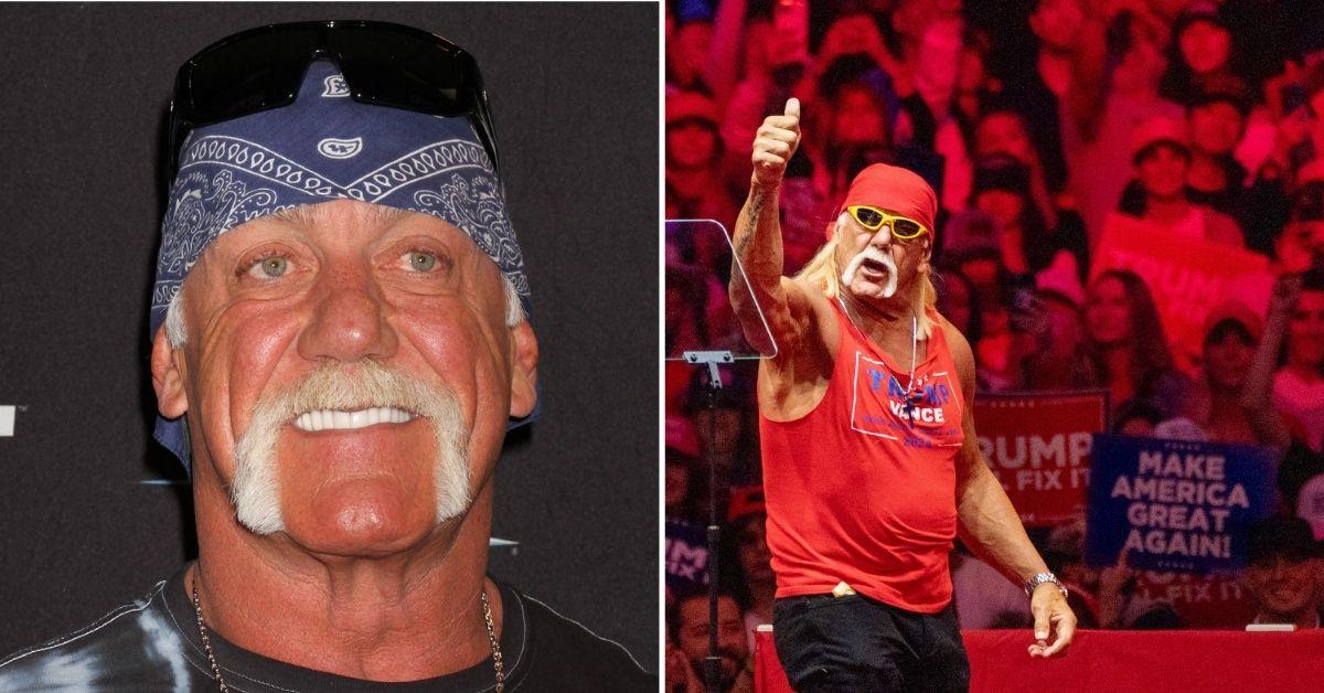 Split photo of Hulk Hogan