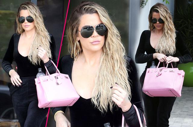 //khloe kardashian pink purse pp