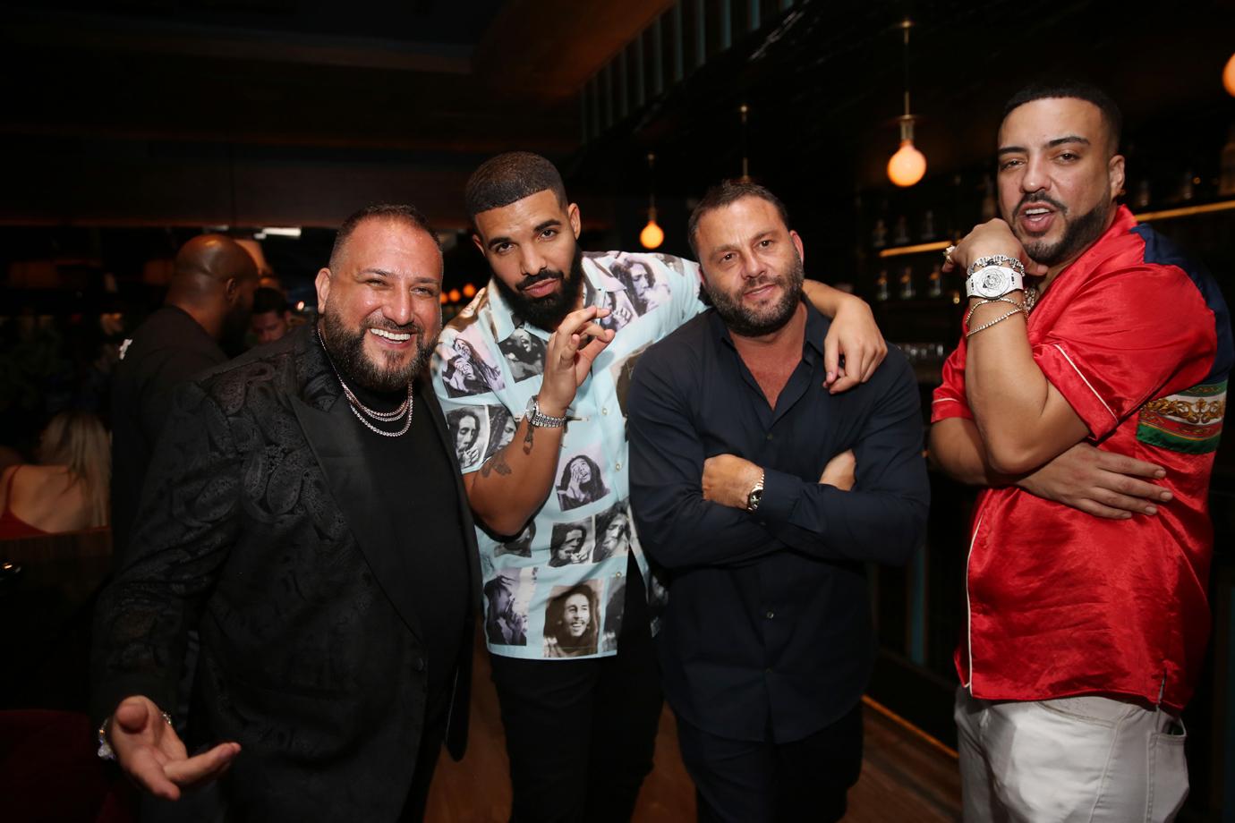 Drake, and French Montana turned “all the way up” to celebrate Fat Joe’s birthday at the grand opening of David Grutman’s Papi Steak