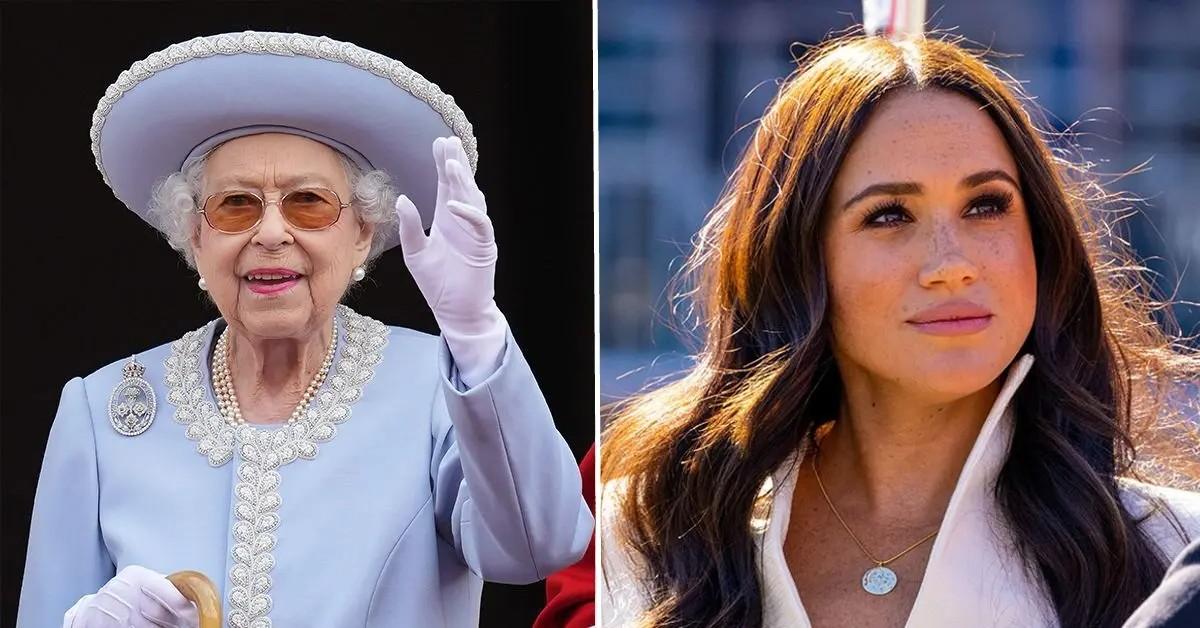 Composite photo of Queen Elizabeth II, Meghan Markle