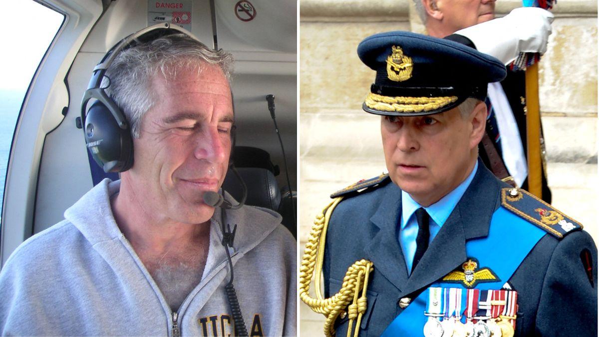 Photo of Andrew Windsor and Jeffrey Epstein