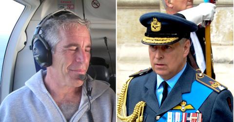 Photo of Andrew Windsor and Jeffrey Epstein