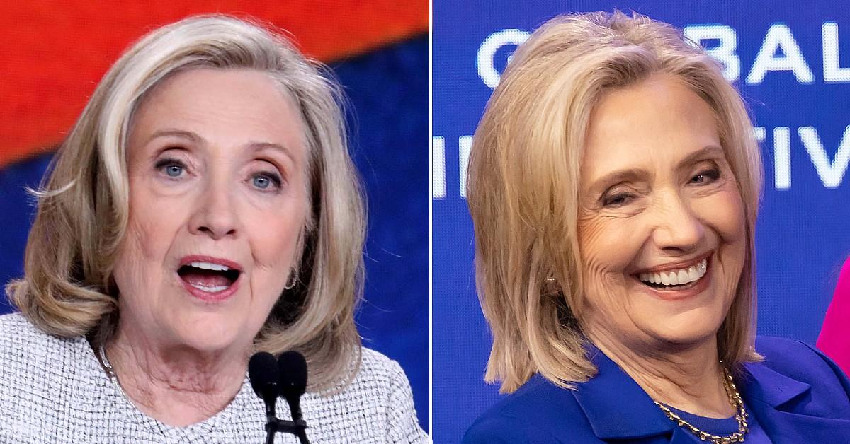 Photo of Hillary Clinton before/after