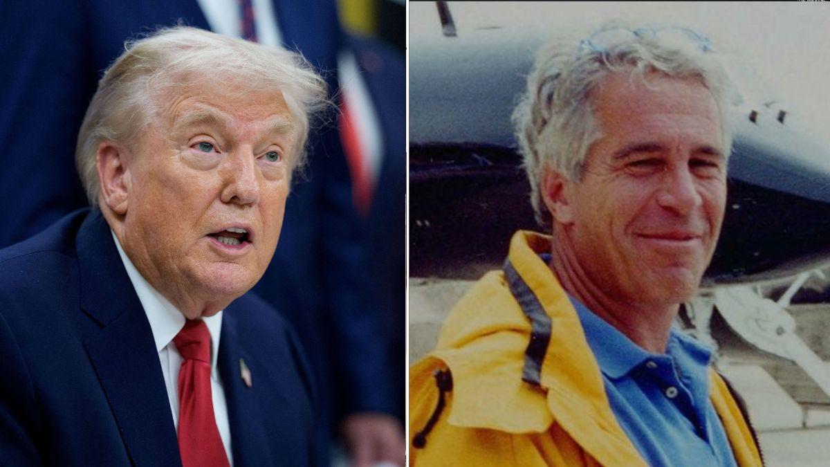 Photo of Donald Trump and Jeffrey Epstein 