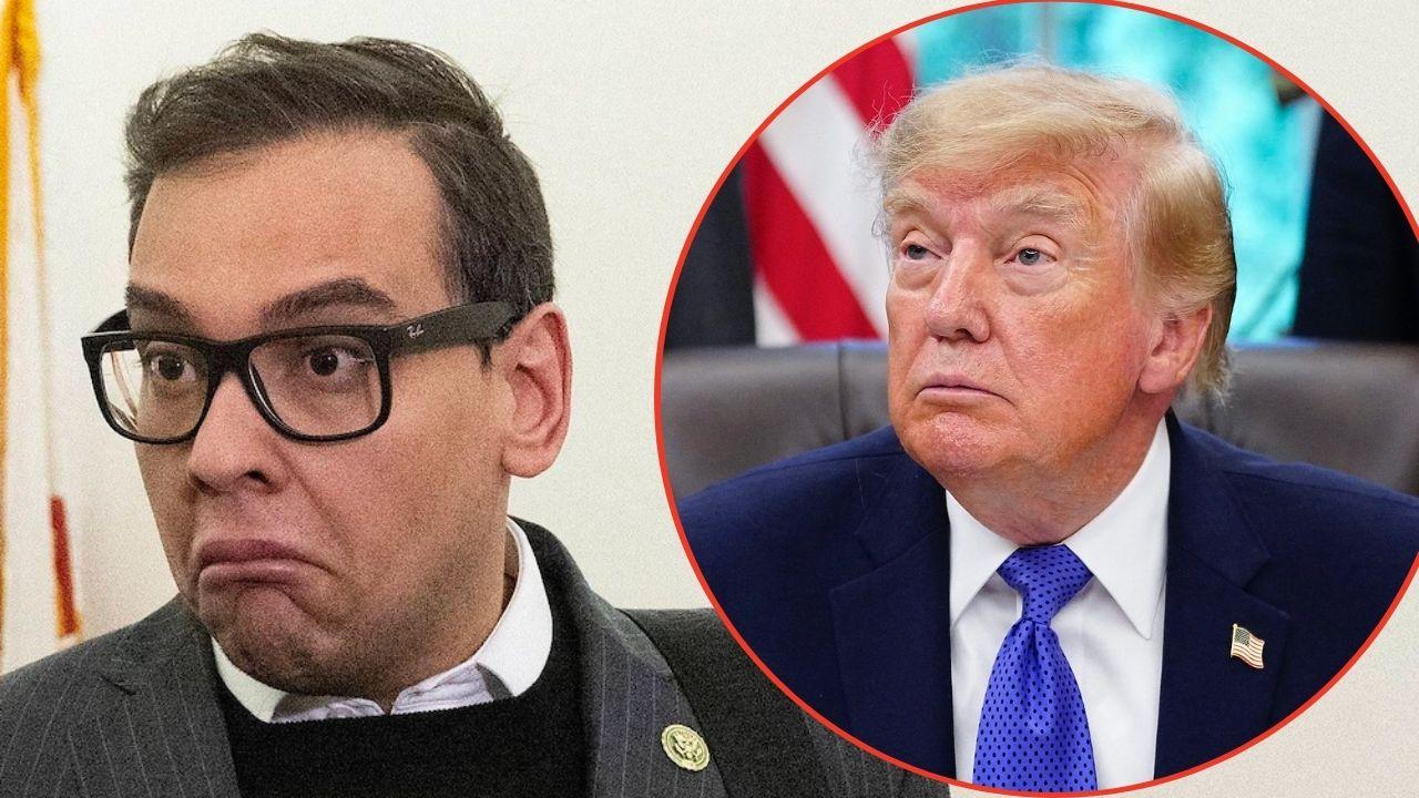 Photo of George Santos and Donald Trump