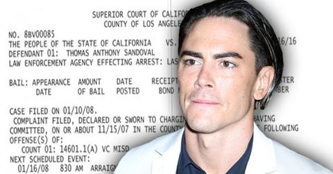 tom sandoval bench warrant driving suspended license vanderpump rules