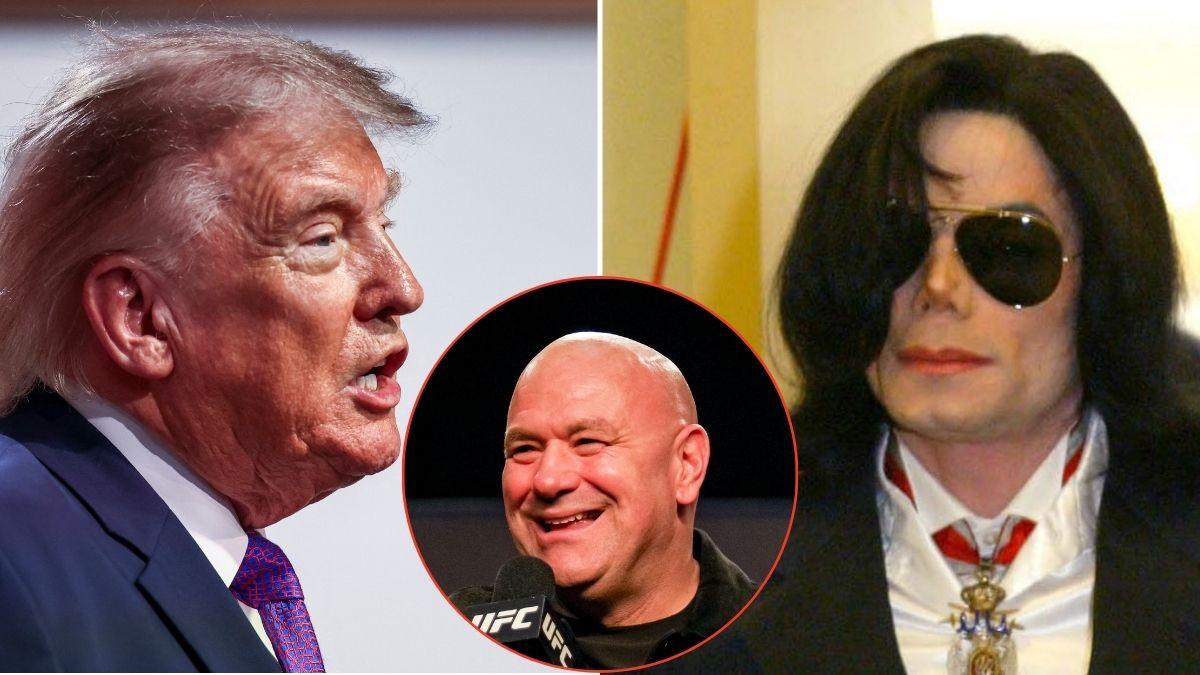 picture of Donald Trump, Dana Whte and Michael Jackson