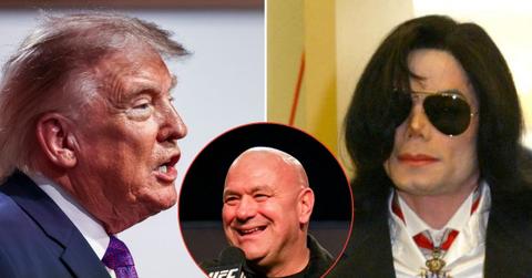 picture of Donald Trump, Dana Whte and Michael Jackson