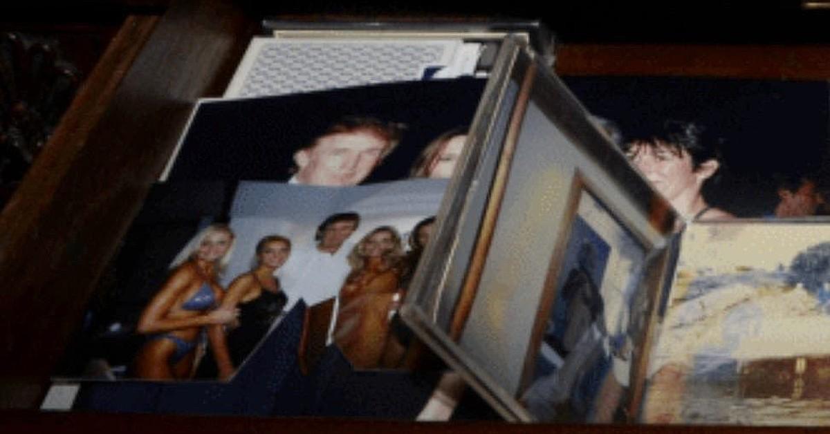 Photo of Donald Trump with bikini-clad women