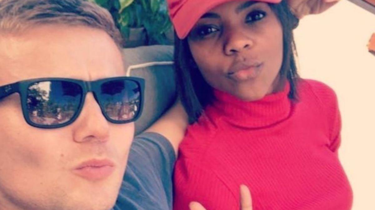 A photo of George Farmer and Candace Owens