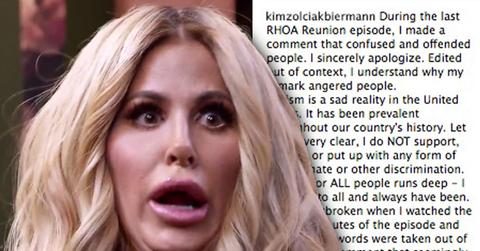 //Kim Zolciak Blames Editing Racist Comment pp