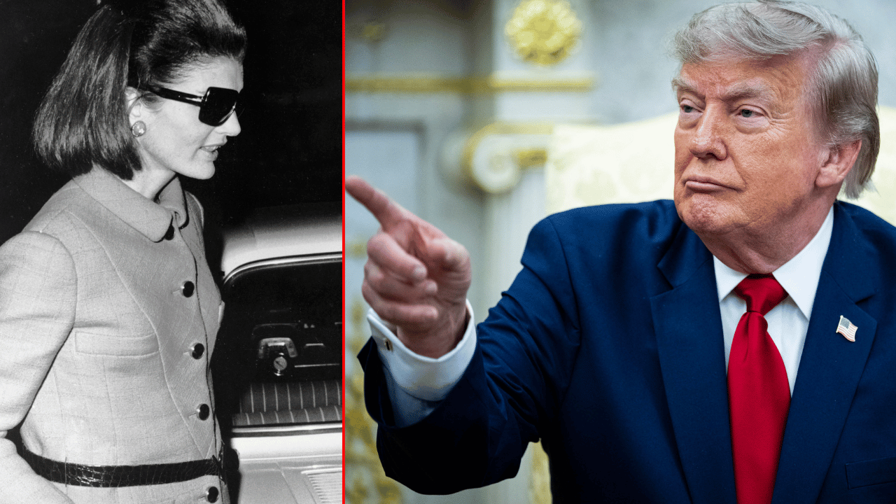 Photo of Jackie Kennedy; Donald Trump 