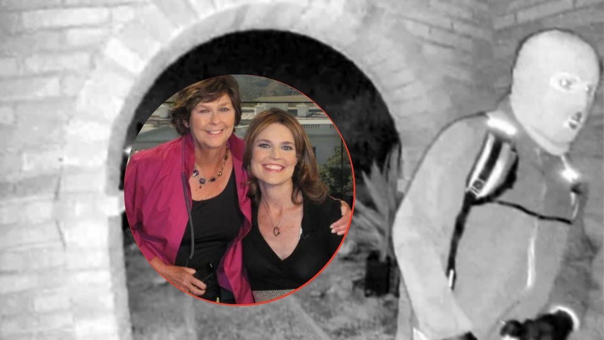 Composite photo of Nancy and Savannah Guthrie and suspect