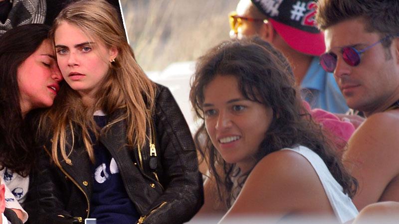 Michelle Rodriguez Turns To Ex Gf Cara Delevingne Post Zac Efron Split She Couldn T Handle His Partying Source Says