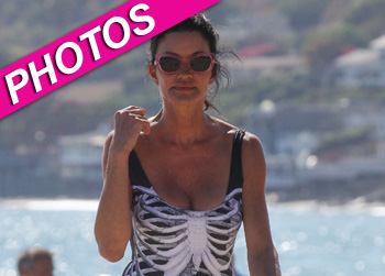 //janice dickinson skeletal swimsuit