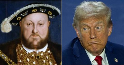 Composite photo of Henry VIII and Donald Trump