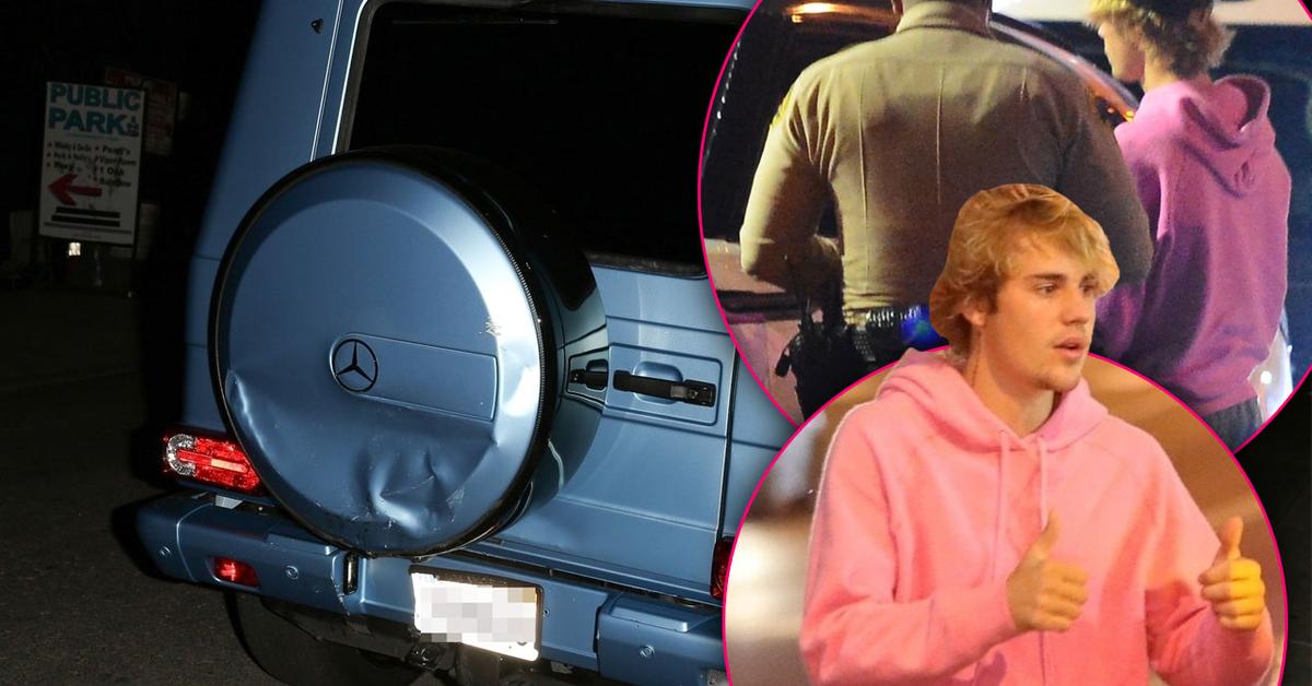 Justin Bieber In Car Wreck