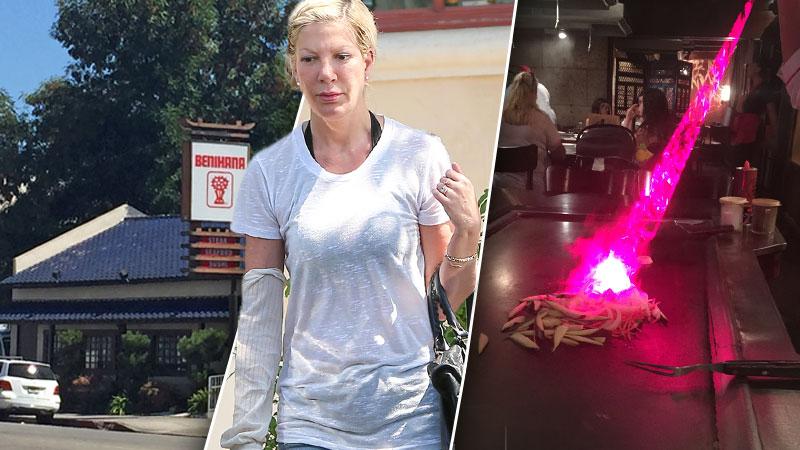 Tori Spelling Benihana Photos