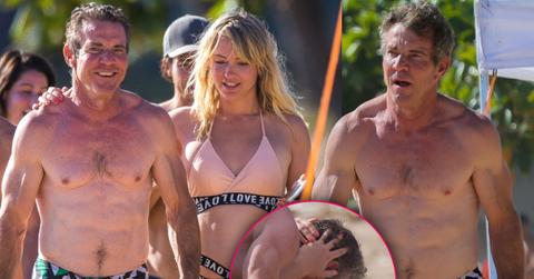 //Dennis Quaid Shirtless Abs Girlfriend Bikini pp