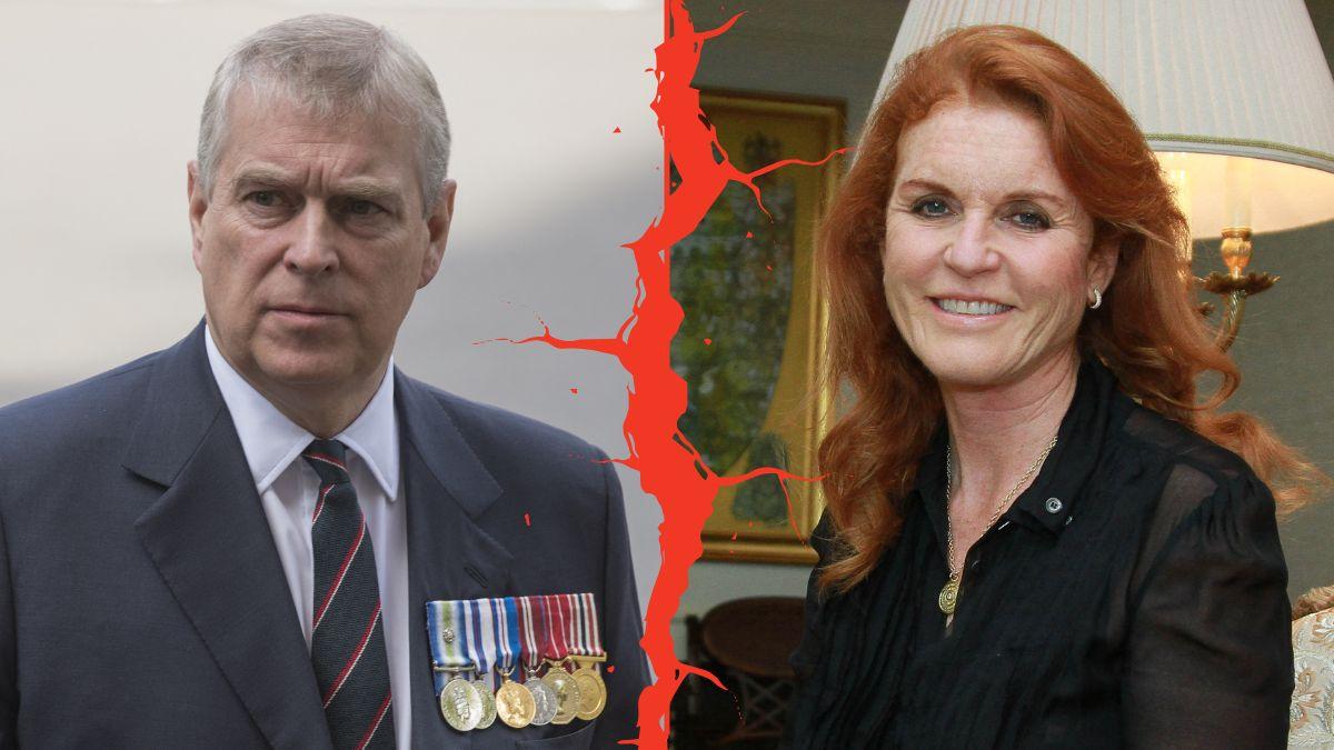 Split photos of Sarah Ferguson and Andrew Windsor