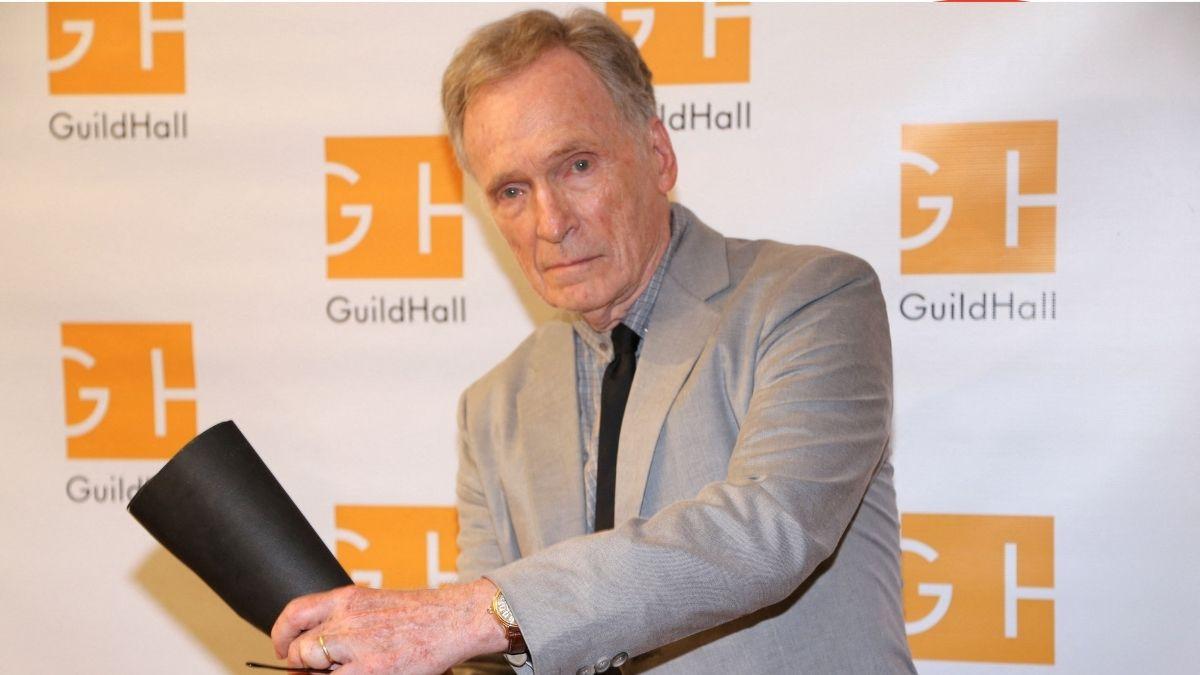 Dick Cavett appeared physically diminished in New York City as he attended an after-party following Stephen Colbert's final 'The Late Show' episode.