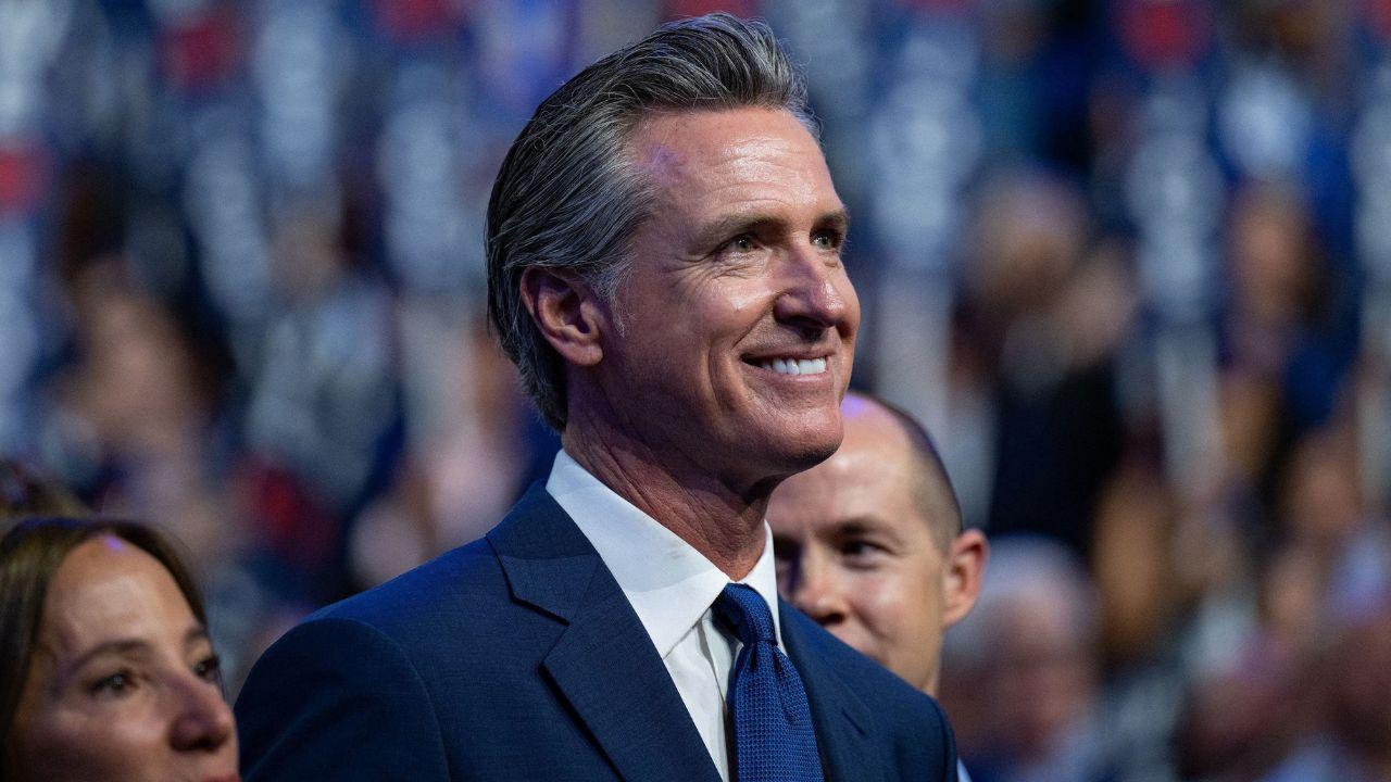 image of Gavin Newsom described a potential primary battle with Kamala Harris as 'mutual assured destruction.'
