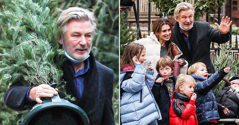 alec baldwin seen out family lunging reporter umbrella poked trigger question r