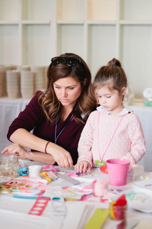 //Tiffani Amber Thiessen sipped on Hint Water and made holiday gifts with her daughter at the st Annual Crafting Community Handmade Holiday event in LA on December th