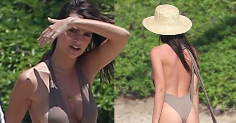 //emily ratajkowski butt thong boobs bikini beach pp