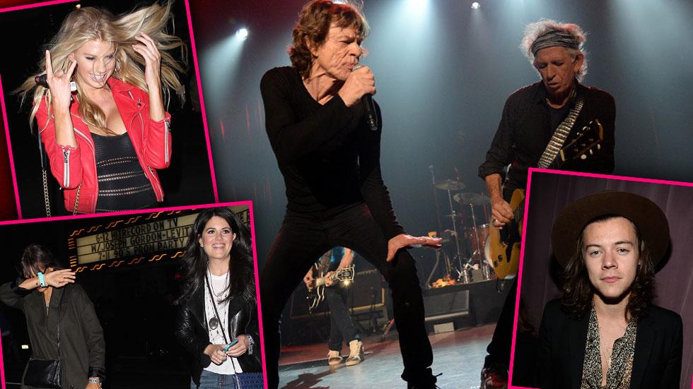 Celebrity Rolling Stones Secret Show Photos -- Rashida Jones, Monica Lewinsky